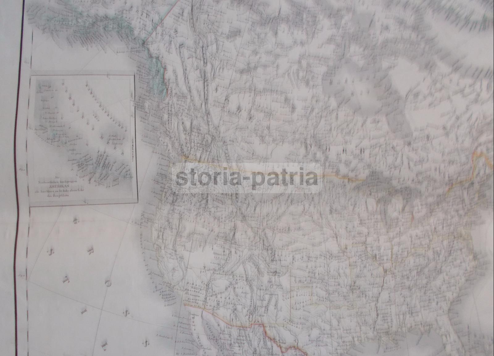 America, California, Florida, Messico, Haiti, Venezuela, Honduras, Grande Mappa, Antica immagine 3