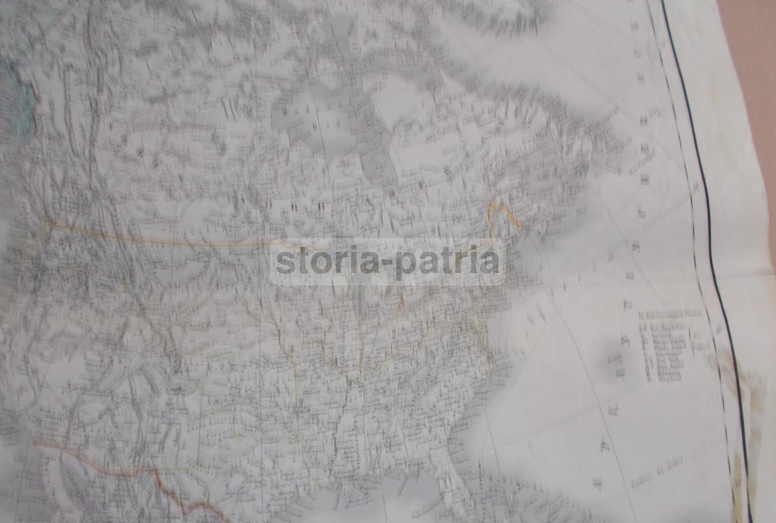 America, California, Florida, Messico, Haiti, Venezuela, Honduras, Grande Mappa, Antica immagine 4