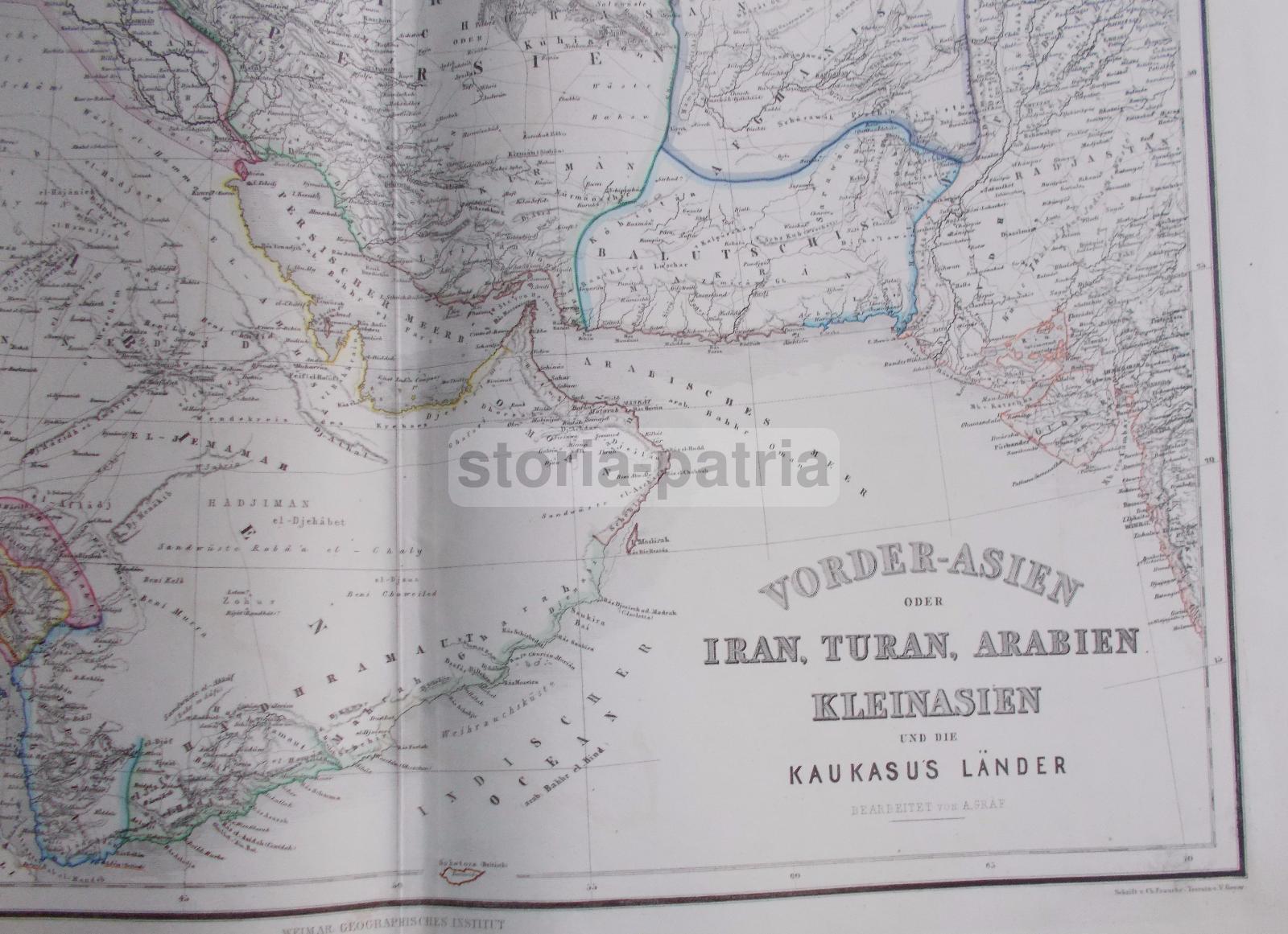 Cartografia Asiatica, Caucaso, Iran, Arabia, Egitto, Cipro, Afganistan, Turan, Turkistan immagine 2