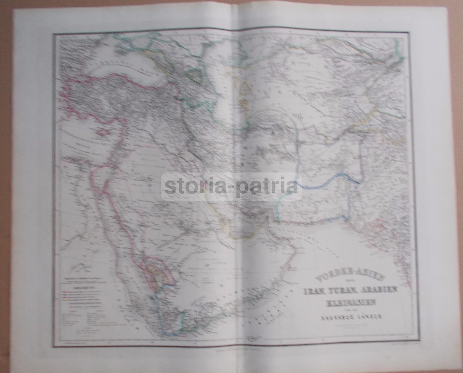 Cartografia Asiatica, Caucaso, Iran, Arabia, Egitto, Cipro, Afganistan, Turan, Turkistan immagine 3