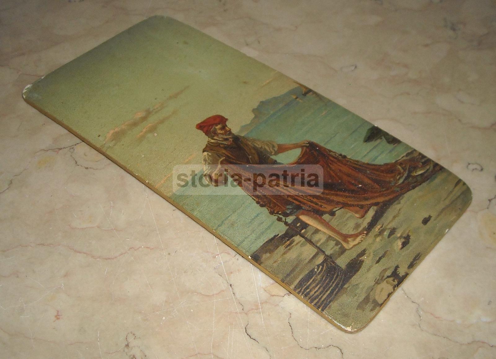 Folklore Meridionale, Napoli, Artistica Veduta Costiera Con Pescatore, Artista 800 immagine 2