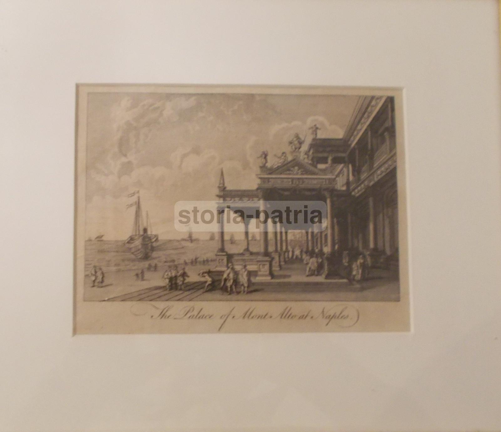 Napoli, Bella Antica Animata Veduta, Architettura, Storia Locale, Montalto, Velieri immagine 3